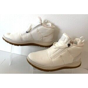 UGG Women's Lakesider Zip Puff Winter Sneakers Boots White Size 9 Zip Closure